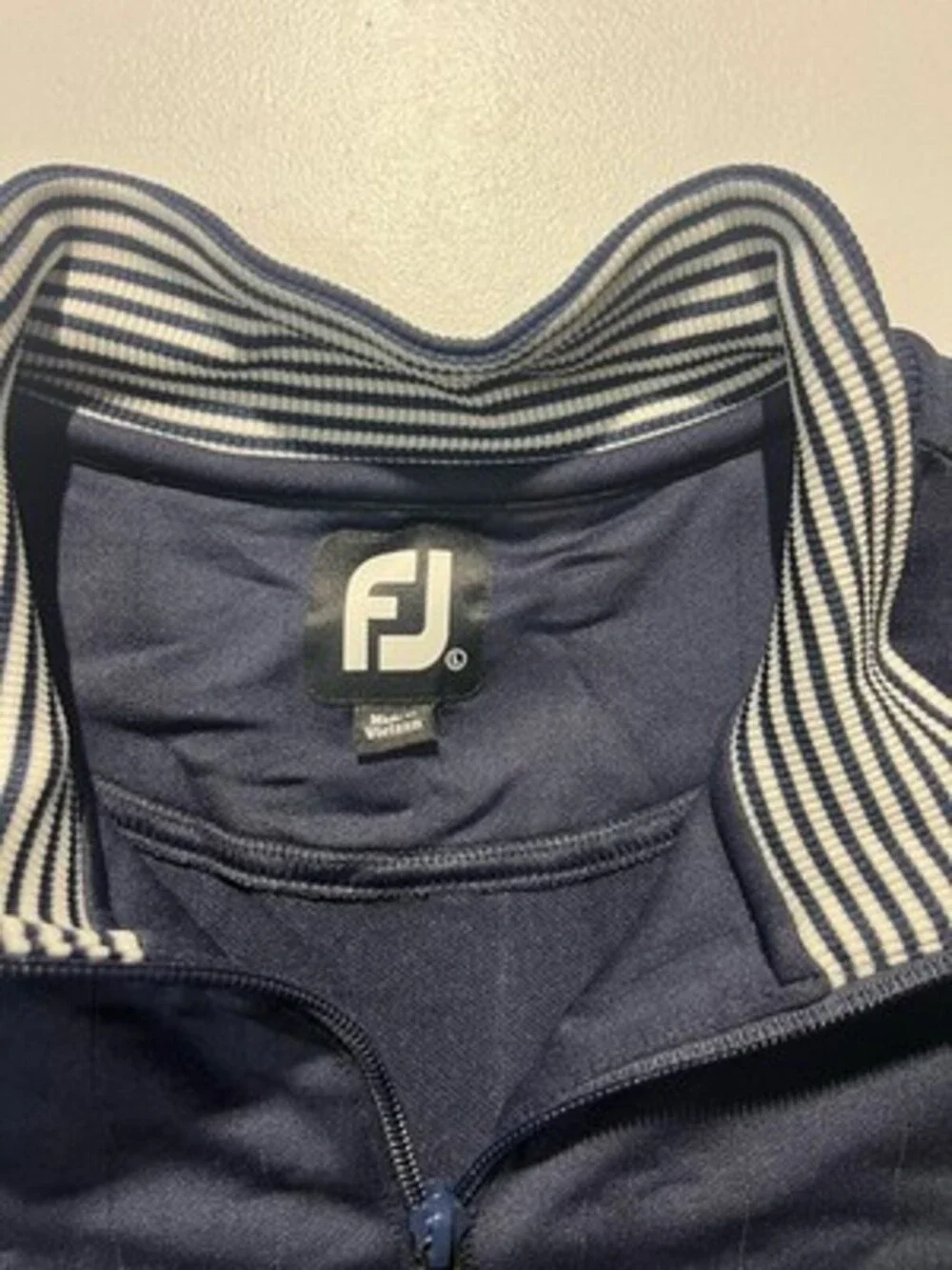 Footjoy Golf Vest Mens Large Navy Blue Half Zip Pullover Stretch Casual NWT.